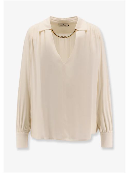 SHIRT WITH JEWEL ACCESSORY ELISABETTA FRANCHI | CA12356E2DZ9 Milk